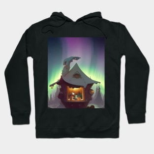 House under the northern lights Hoodie